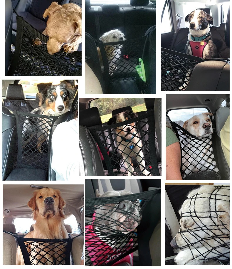 Dog Car Barrier For Back Seat - Mesh Dog Barrier For Car