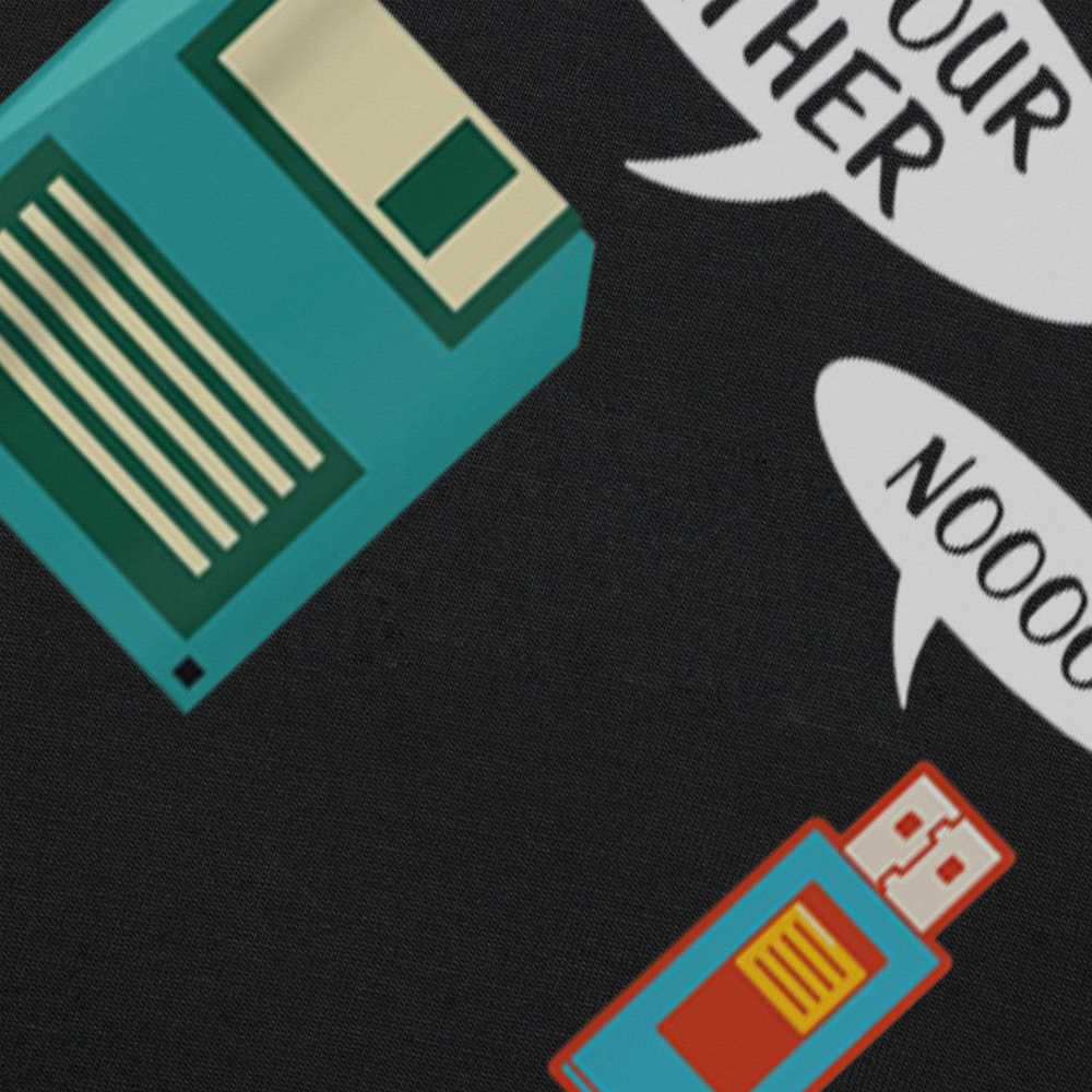 Ich bin dein Vater Shirt USB Floppy Disk Computer Geek T-Shirts Grafik Baumwolle Streetwear Kurzarm Geburtstagsgeschenke T-Shirt – Detail 4