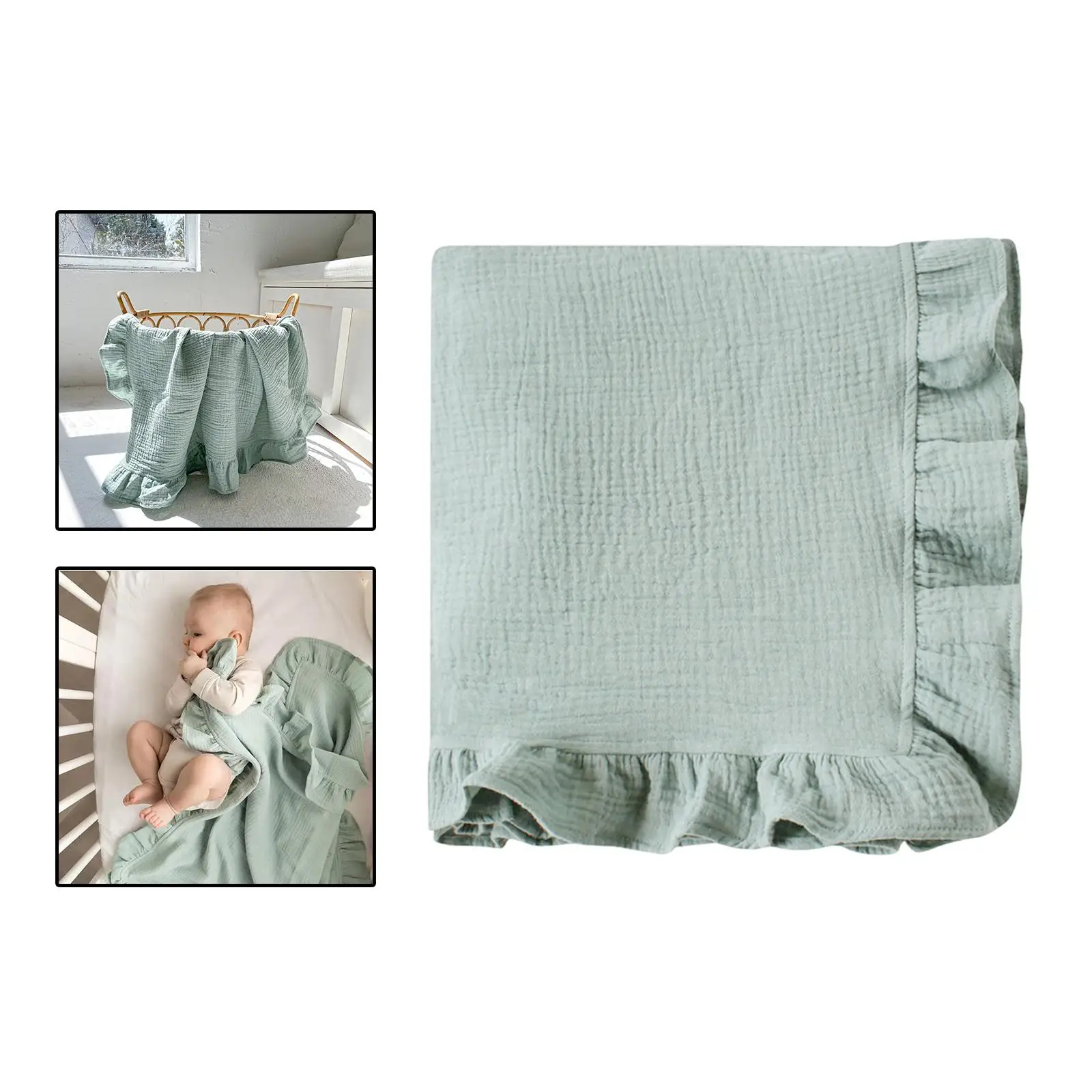 Soft Swaddling Bedding Blanket Cover Burping Cloth Receiving Blanket Photo Props Gifts