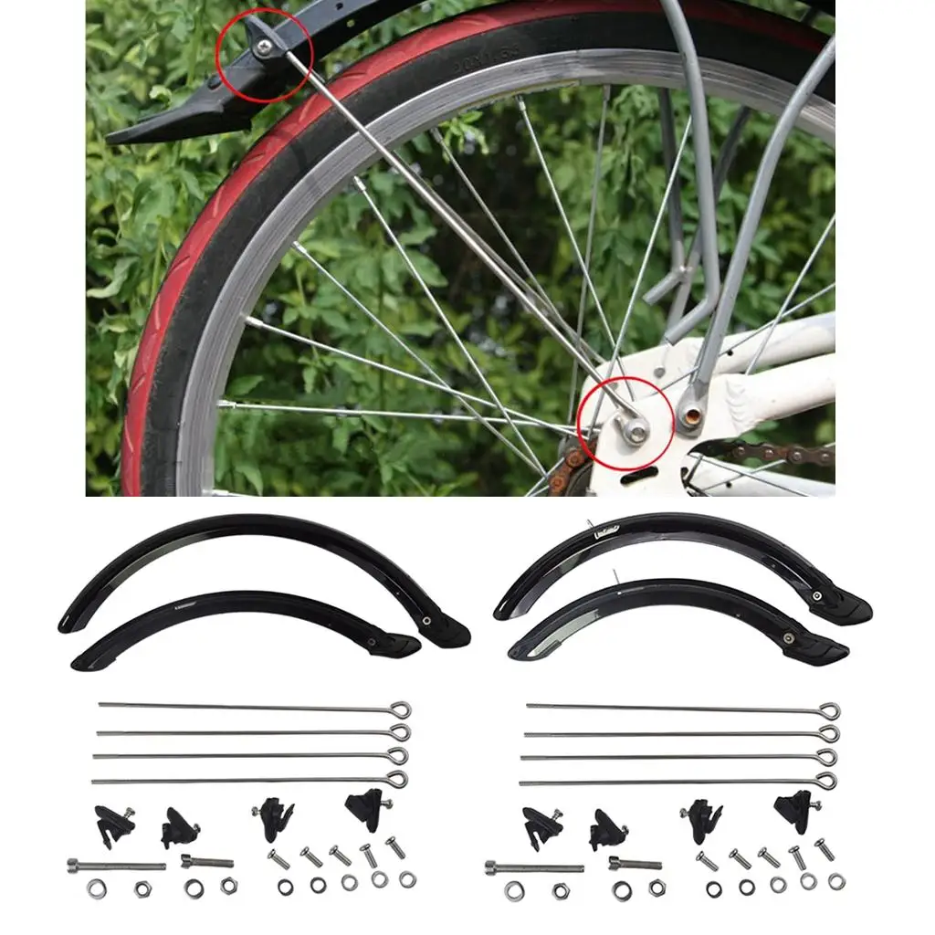 20/14InchBicycle Cycling Tire Front/Rear Mud Guards with  System  Mountain Bike
