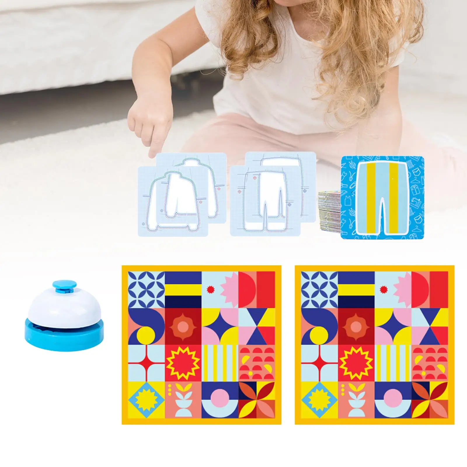 Tailor Fine Motor Skill Learning Activity Shape Matching Puzzle Clothes Matching Shape Toy for Ages 3 4 5 Years Old Kids