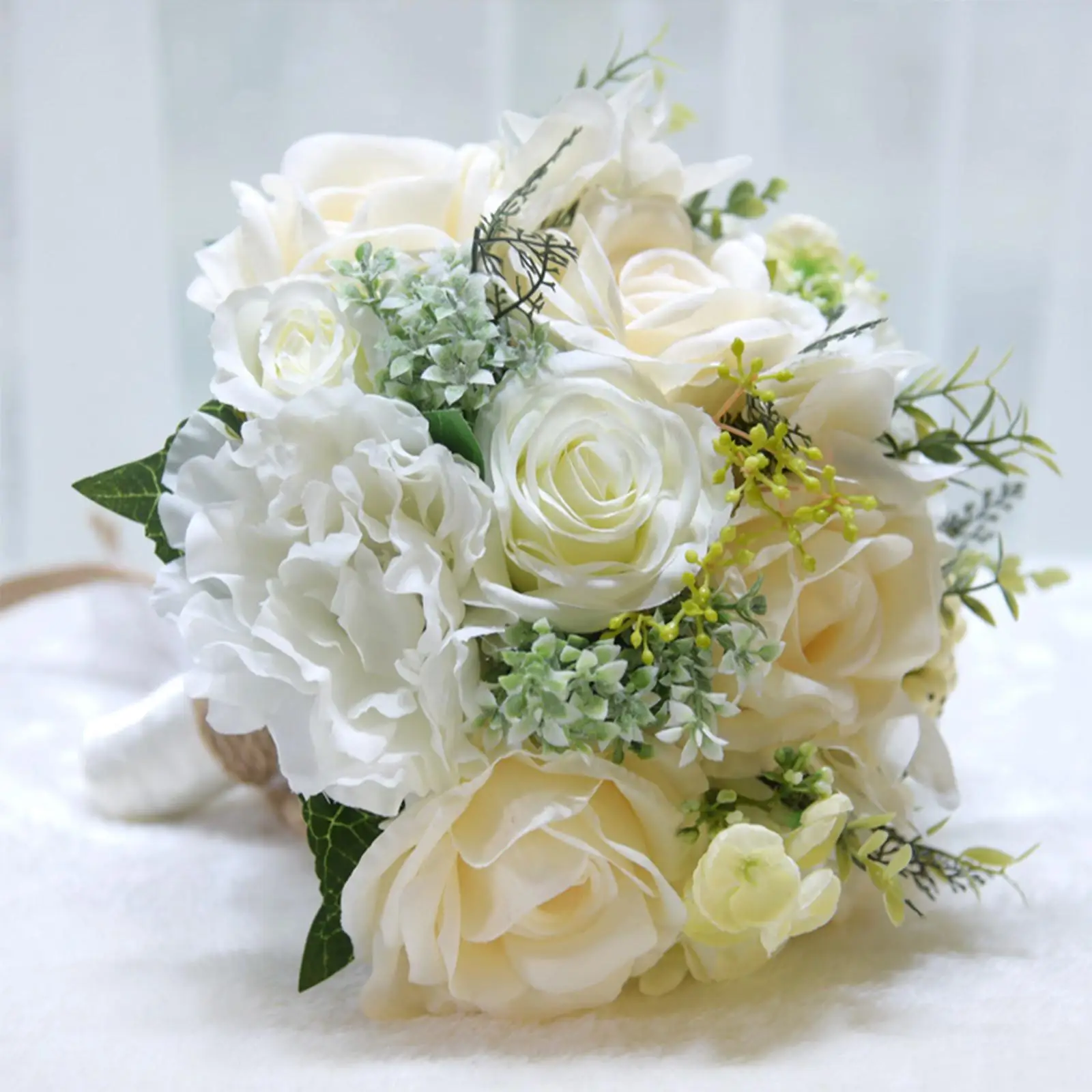 Artificial Handmade  Wedding Bouquets Bridesmaid Holding  Tassel Vivid Looking Romantic Party Church Decor Elegant