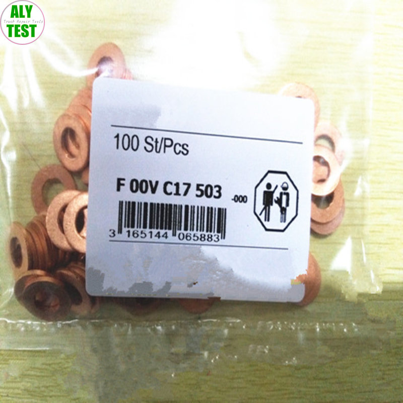 ALYTEST 100PCS Injektor Öl Dichtung Shim F00vc17503 Kupfer Washer Mit Hoher Präzision – Detail 1