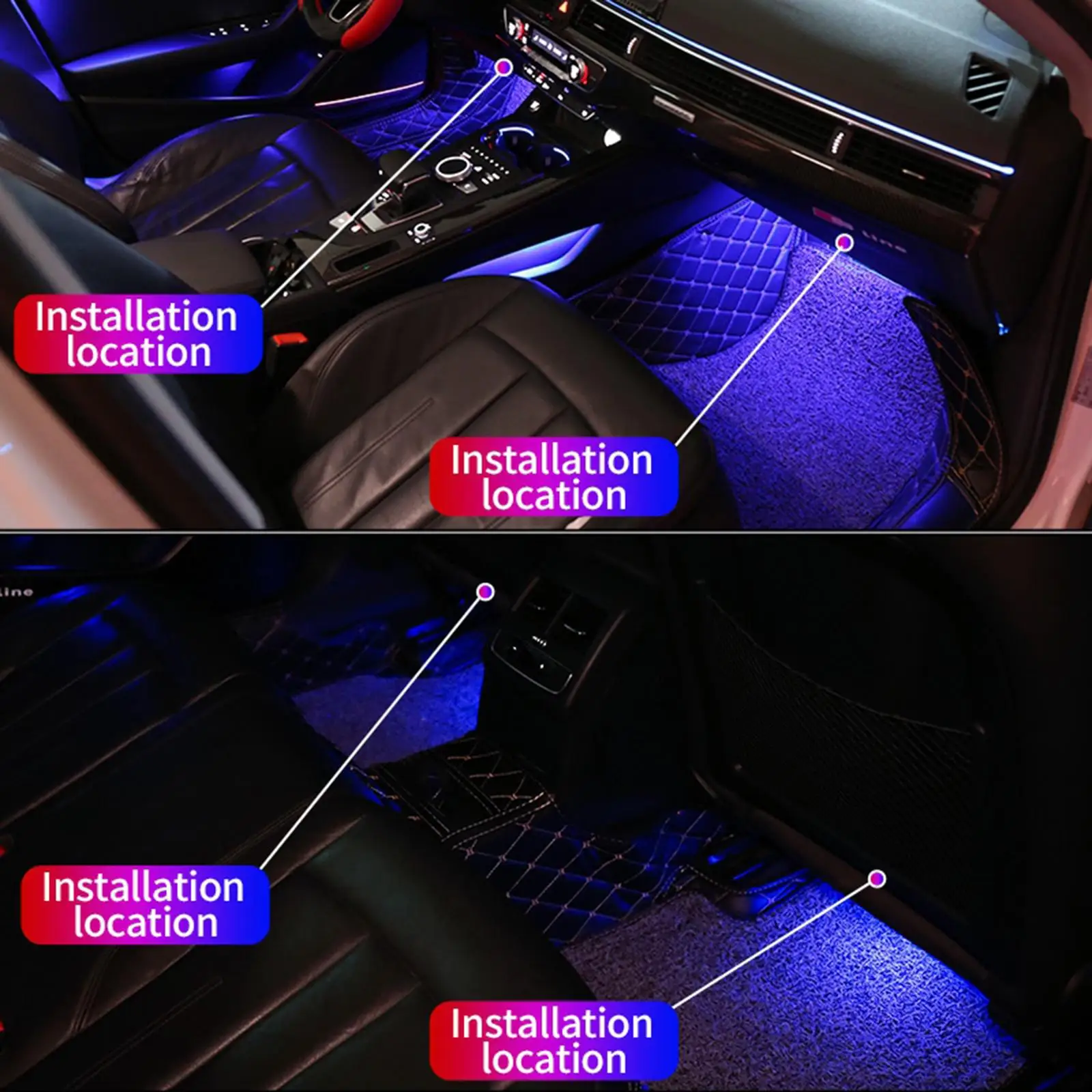 Car Auto Lamp RGB Mini Colorful Music Atmosphere Lamp LED Romantic Decoration Car Interior Light