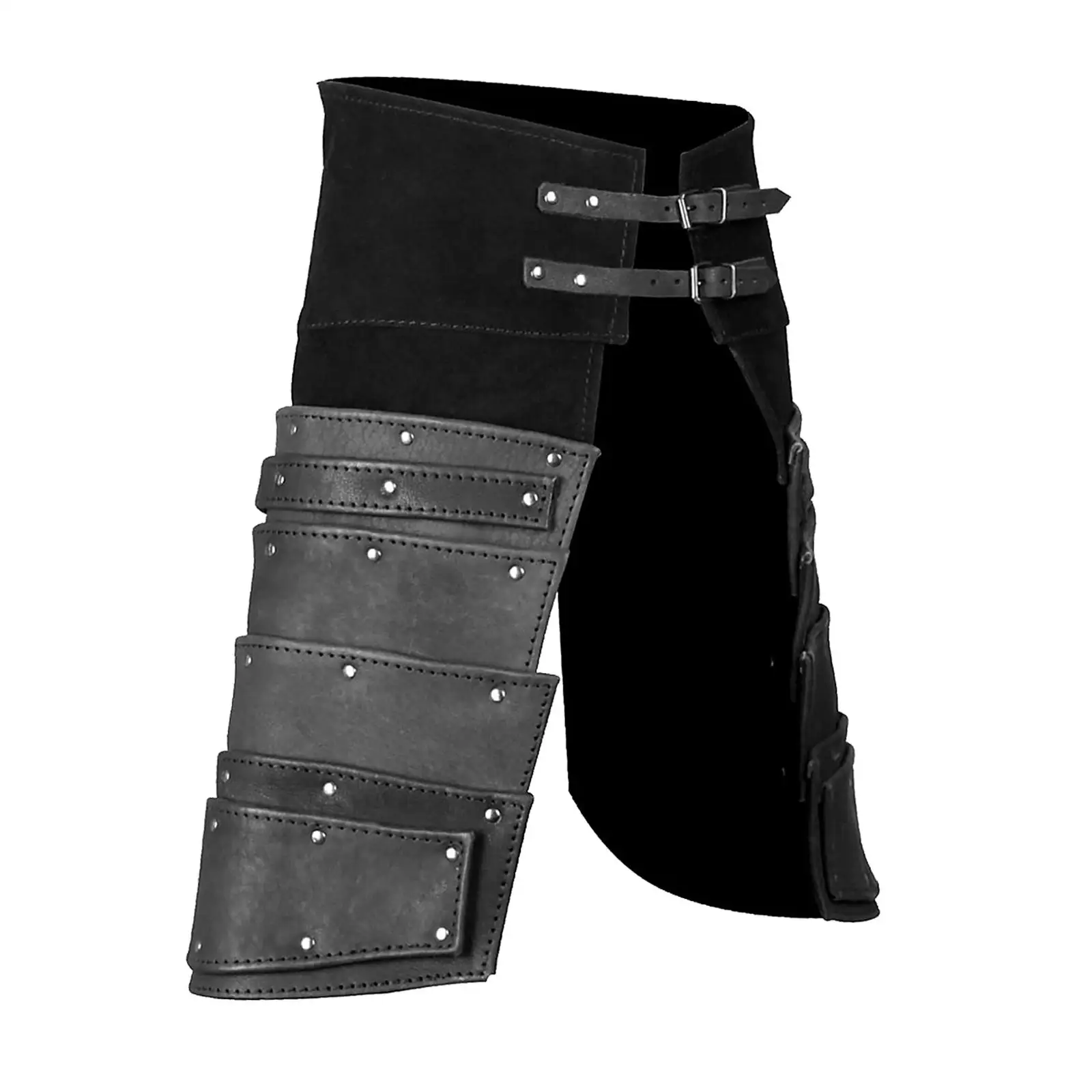 Medieval PU Leather Leg Guards Cosplay Costume Party Carnival Theme Fashion Soldier Stage Performances Pirate Boots Tops Covers