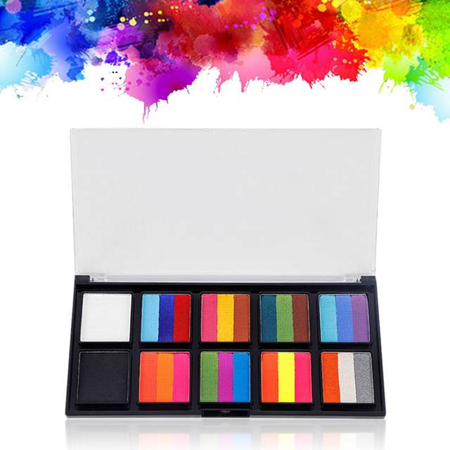 Face Painting Kit For Kids Party 20 Colors Rainbow Paints Palette Safe Face  Paints Body Paint Palette Party Makeup Set For - AliExpress