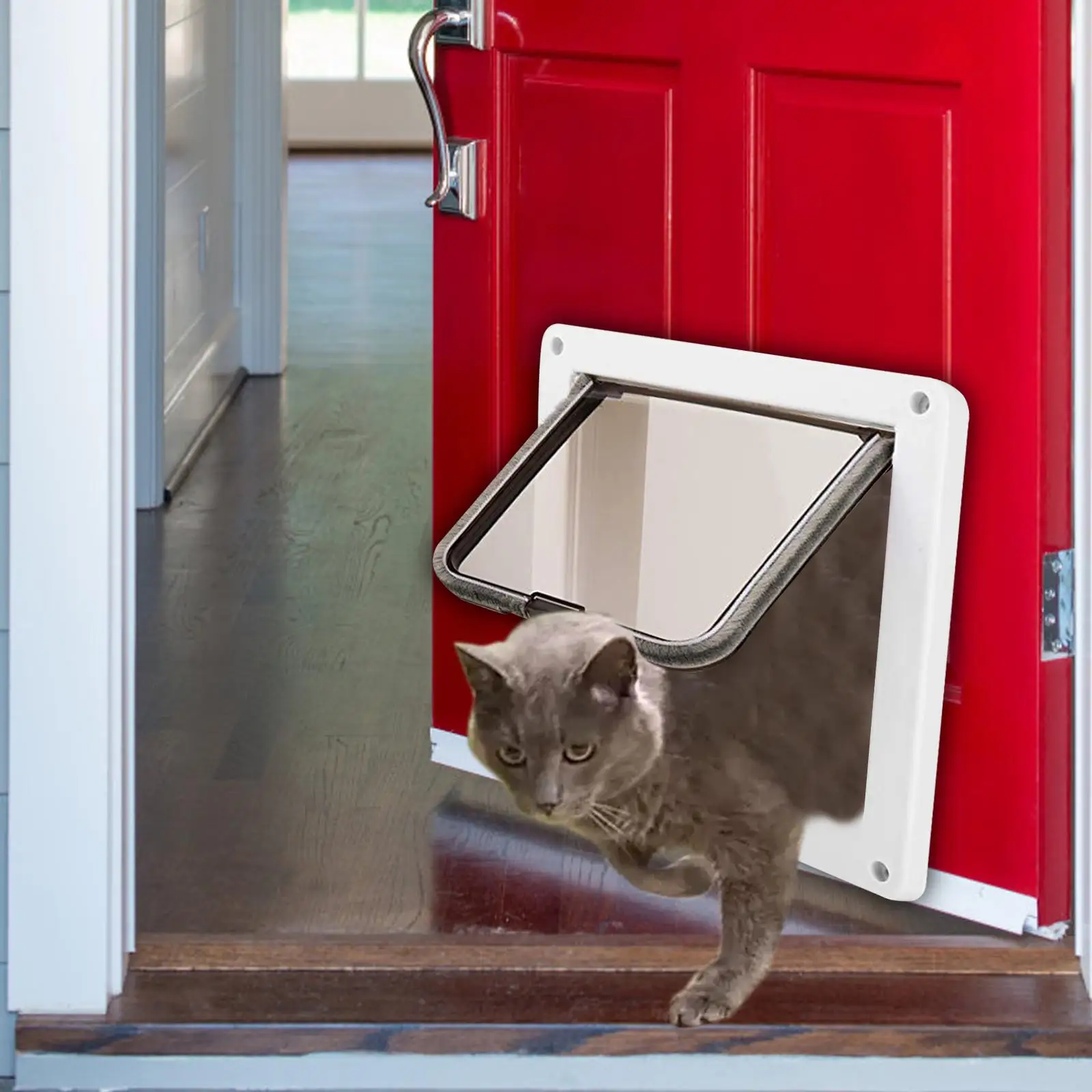 Pet Door Doggie Gate Cat Dog Doors for Interior Exterior Screen Window