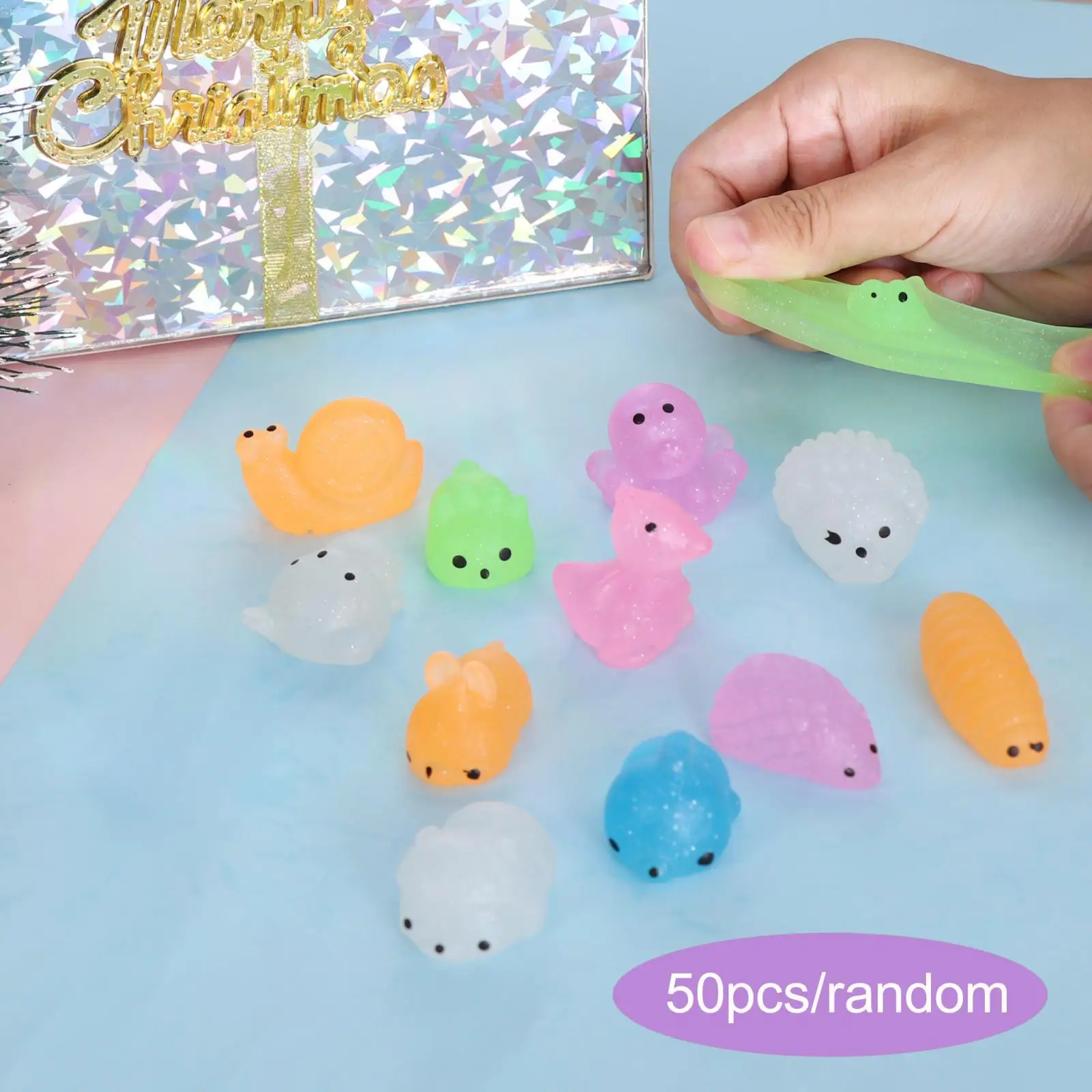 50 Pieces Mini Squeezing Toys Interesting for Stocking Stuffers Party Favors