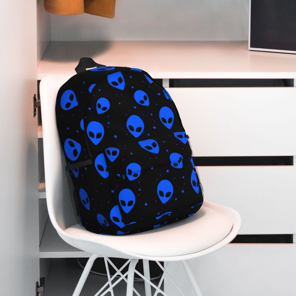 Mochila Padrão Alienígena e UFO Personalizada, Bookbag