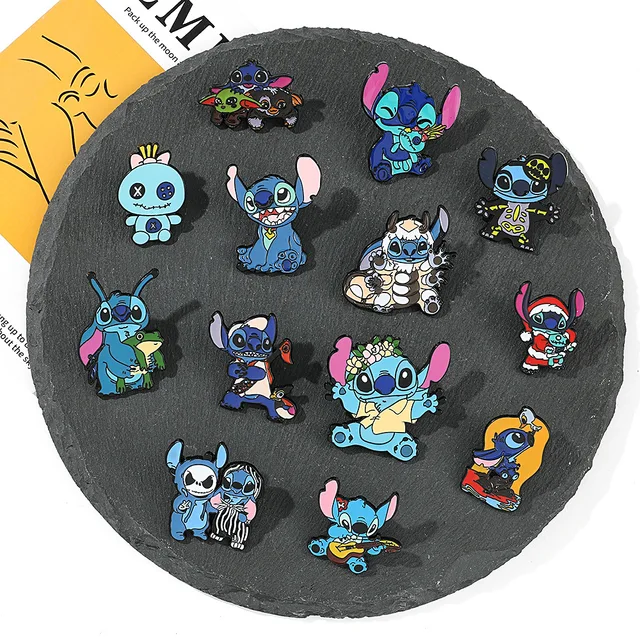 Yq1020 Disney Christmas Alien Stitch Pin Cute Badges Brooch Cartoon Icons  Enamel Badge Bags Shirts Lapel Pin Jewelry Kids Gift - Brooches - AliExpress