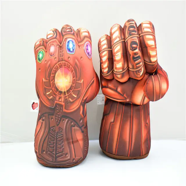 MARVEL, Peluche gant de Thanos, Spiderman, Hulk et Iron Man, The