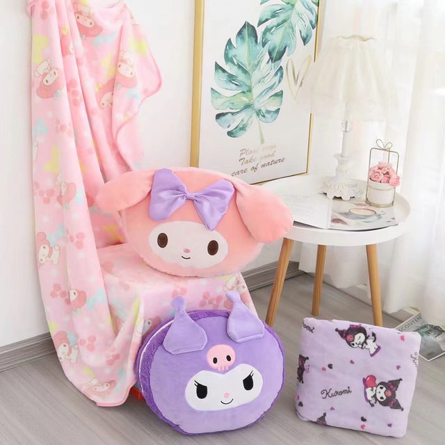 My Melody and Kuromi Sleepover on sale Throw Blanket