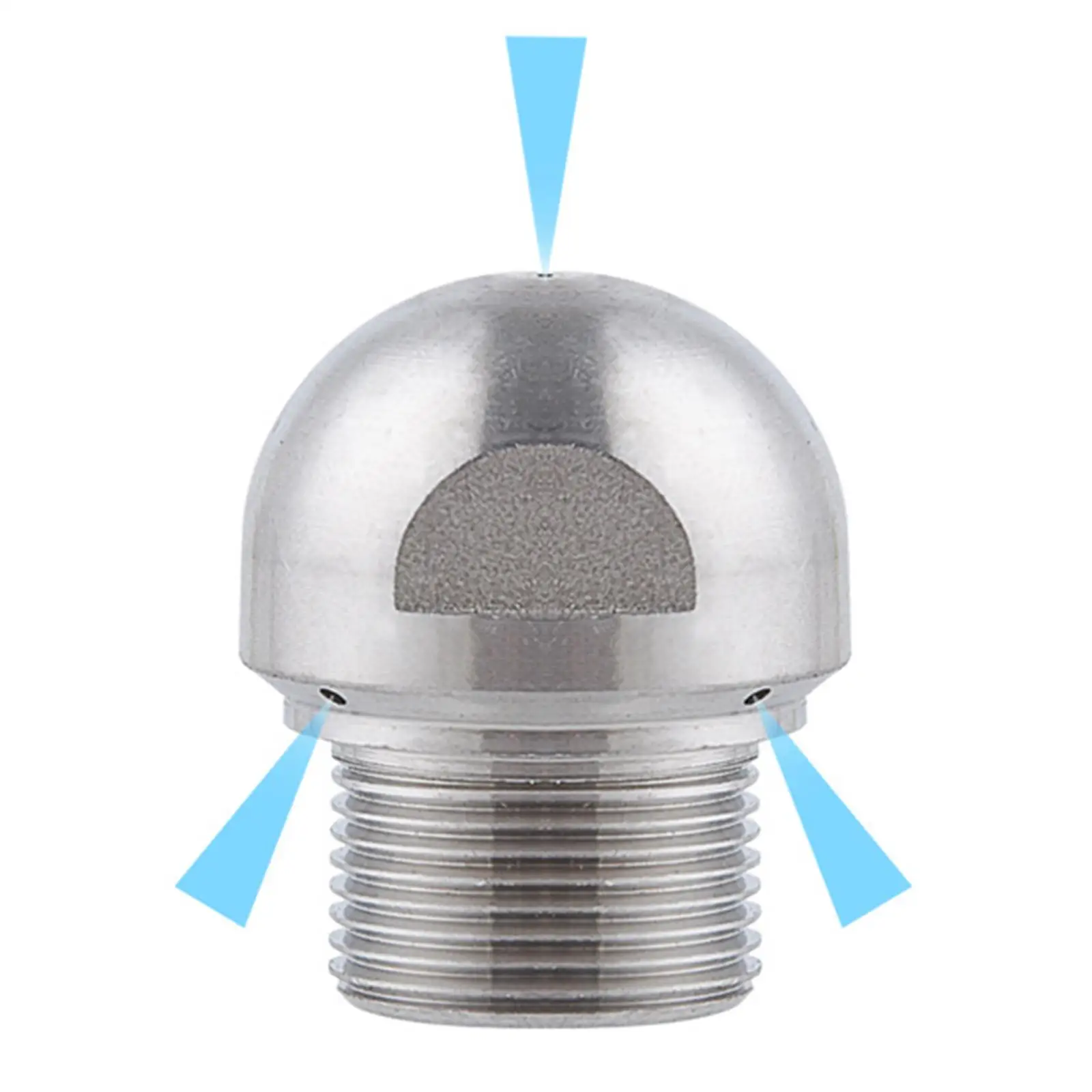 1/4 inch Stainless Steel Fixed Sewer Nozzle Button Nose Sewer Jetting Nozzle for Pressure Washer Accessories Drain Jetting Hose