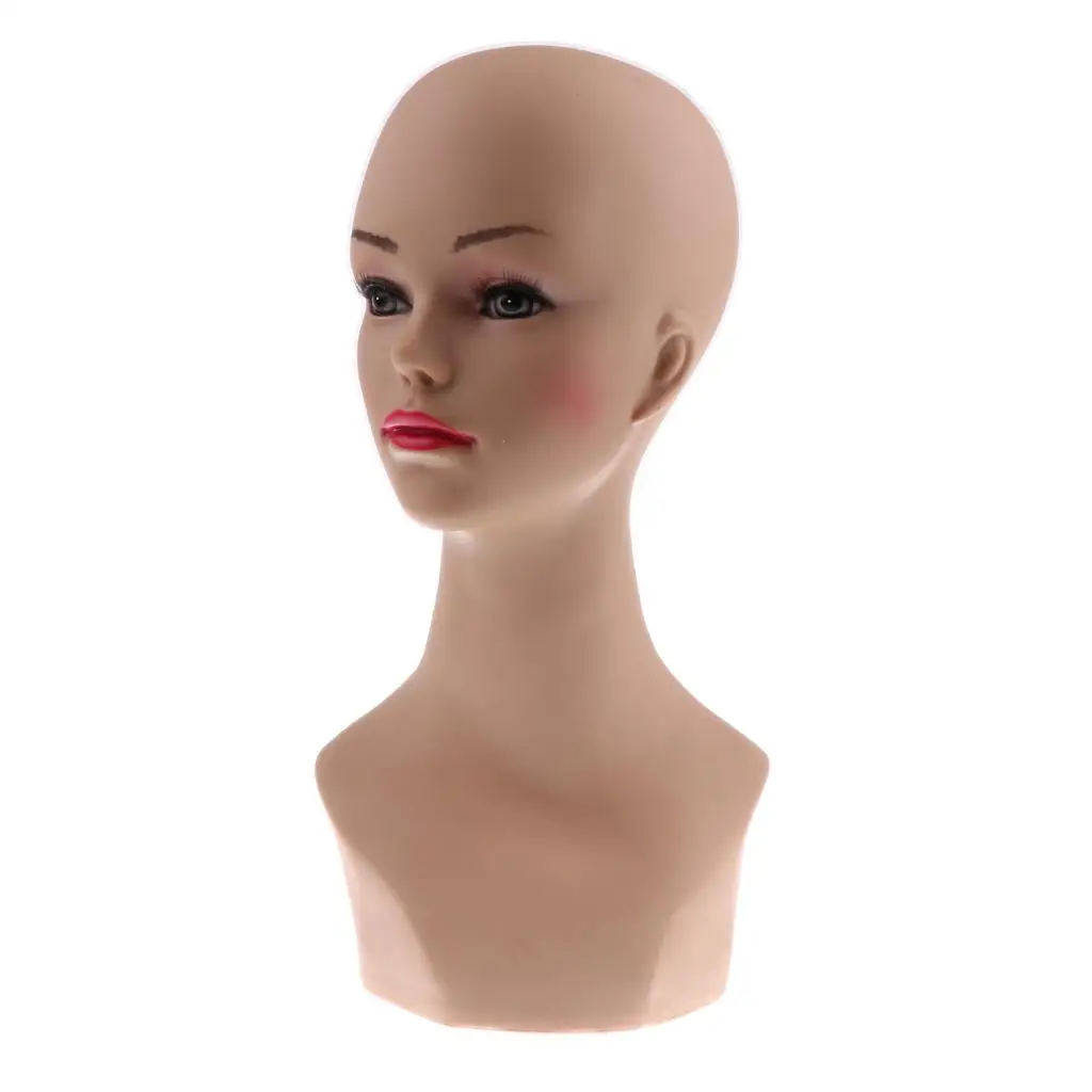 Pro Female  Head Fashion Manikin Model for Hat Necklace Glasses Scarf Display Stand
