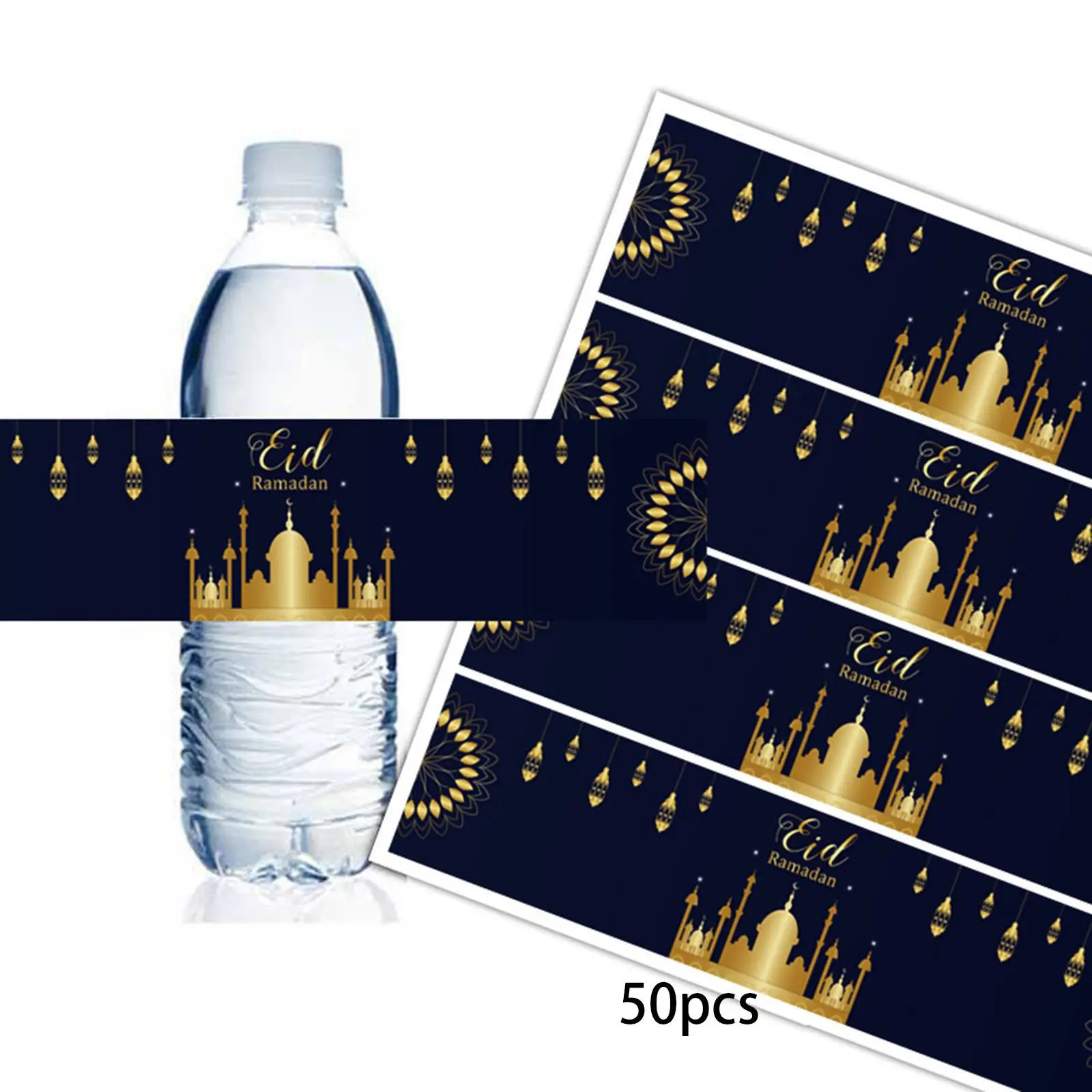 Ramadan Water Bottle Labels Eid Mubarak Welcome Sign DIY Labels for Wedding