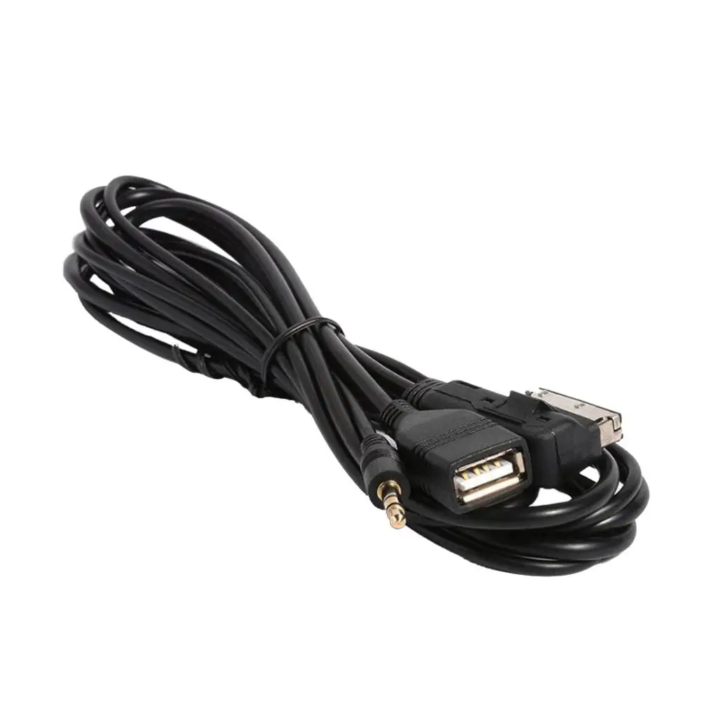 AMI MDI to .5mm o & USB Female Aux Adapter Cable for Car for 2014 A4 A6 Q5 Q7