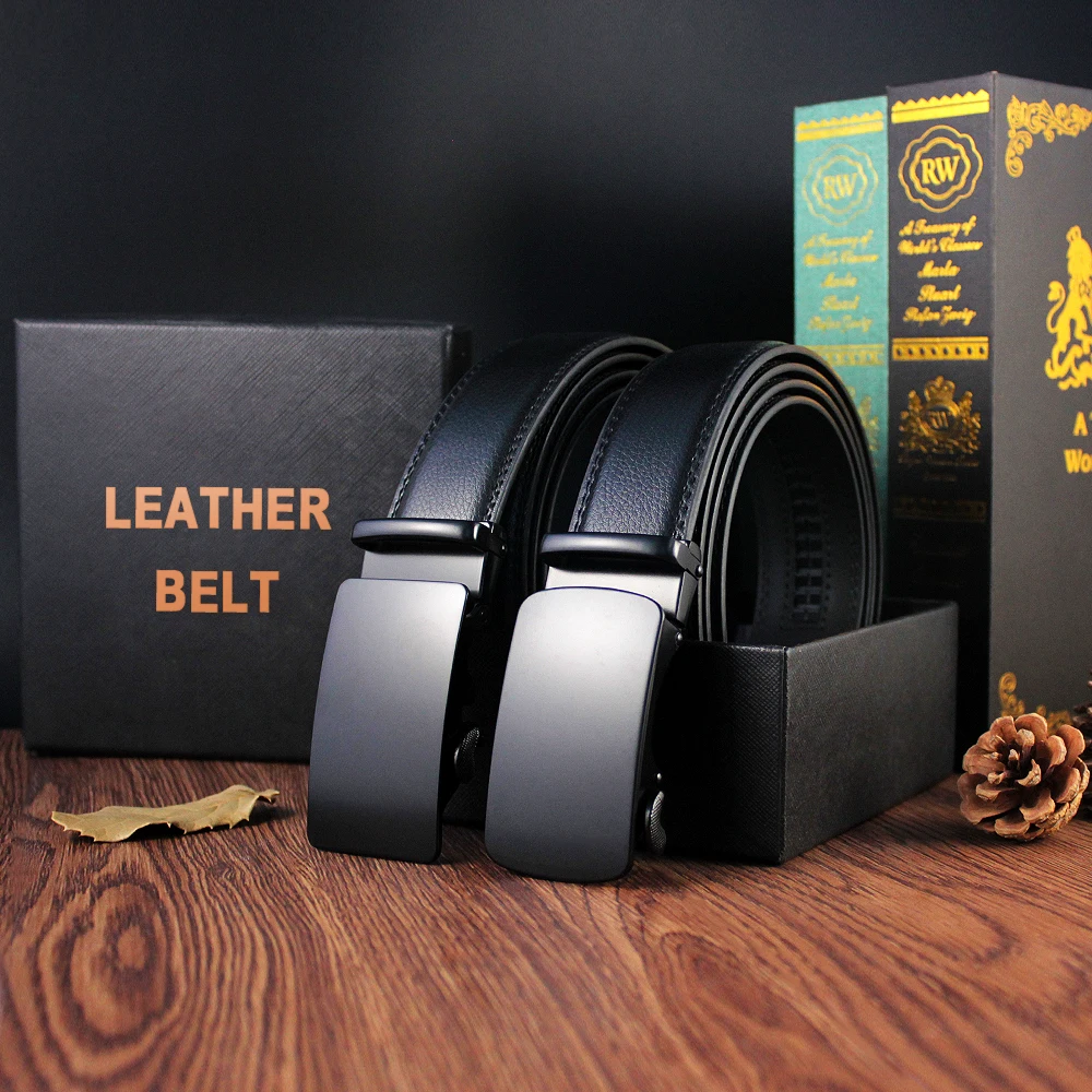 Title 18, Men Belts Automatic Buckle Belt Genune Leather ...