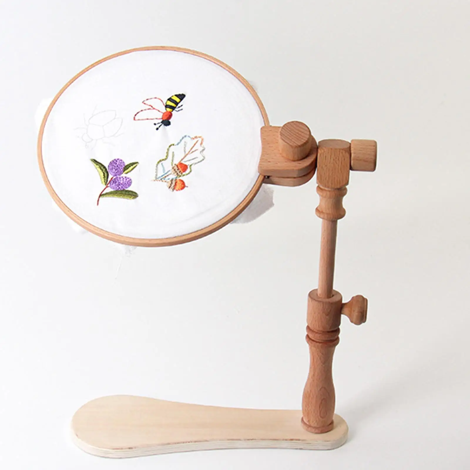 Embroidery Hoop Holder Rack 360 Degree Rotation Embroidery Hoop Stand for Stitch