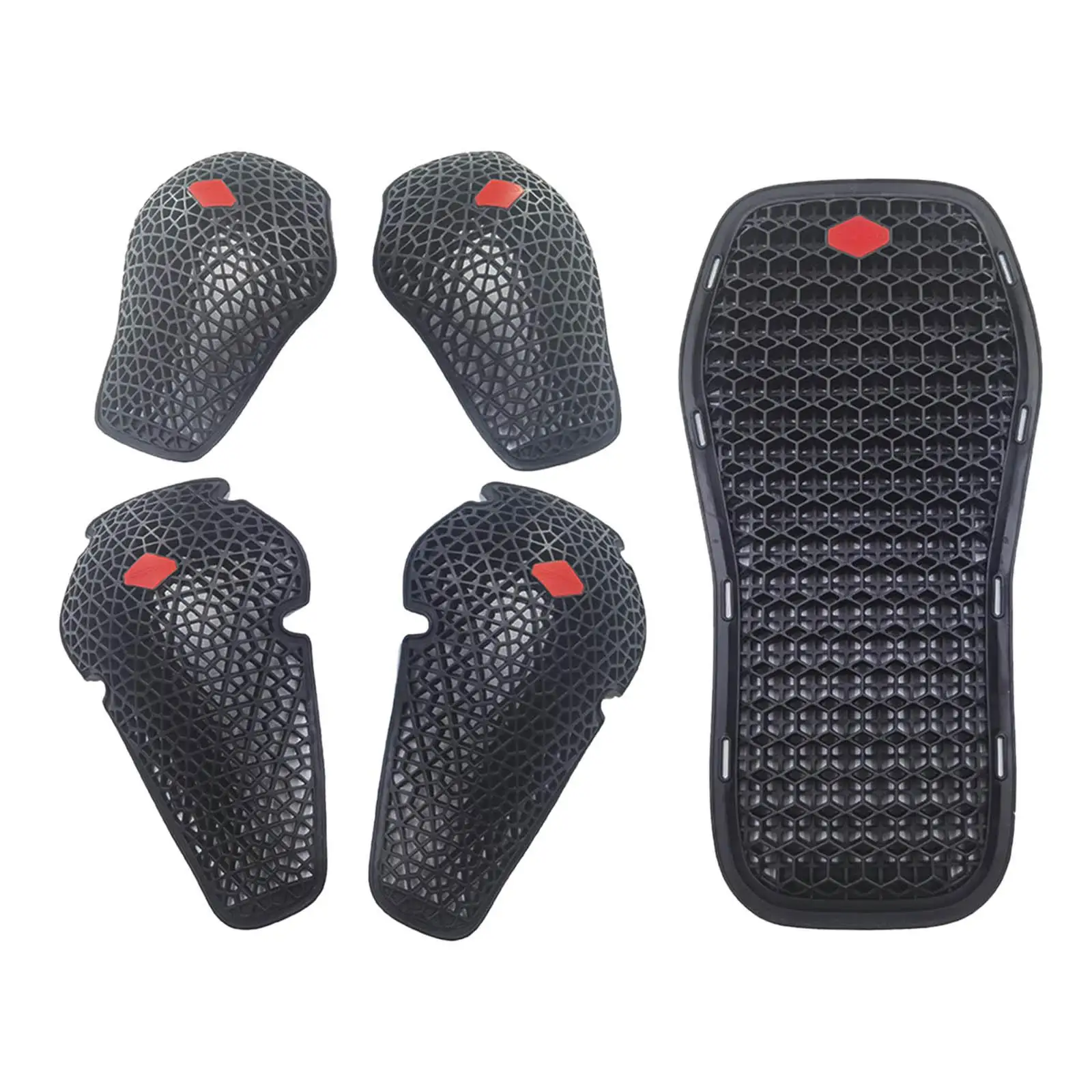 5Pcs Motorcycle Armor Protector Pads Cycling Riding Skating Jacket Inserts