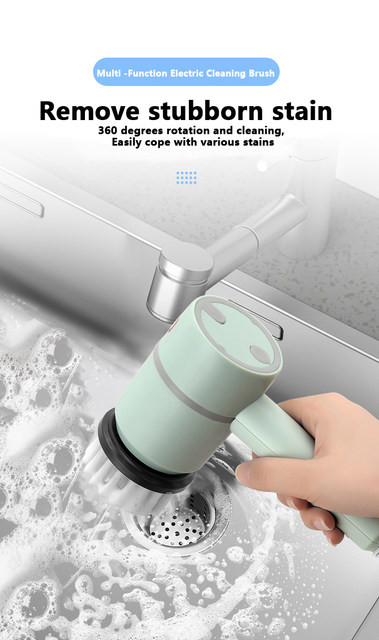 Electric Cleaning Brush Automatic Wireless Dishwashing Brush USB  Rechargeable Kitchen Bathtub Tile Professional Cleaning Brushes - AliExpress