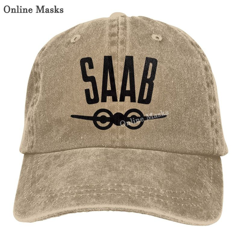 Saab Hut Trucker Mesh Baseball Kappe Vintage Racing Caps Auto Logo Snapback Hüte – Detail 1