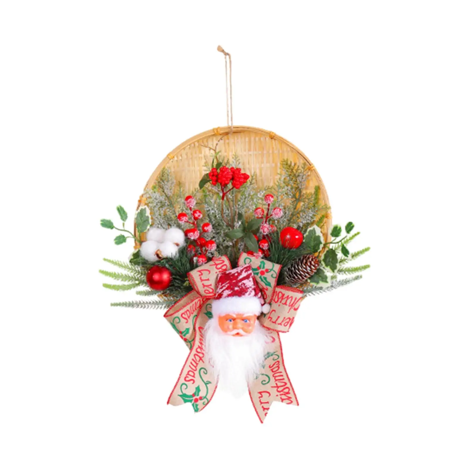Hanging Door Garland Christmas Garland Christmas Wreath Christmas Decoration for Home Porch Window Living Room Decoration