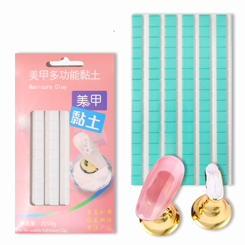 Best of Adhesive Glue Clay Reusable Nail Practice Stand Press On Tips Showing Shelf Nail Polish Display Stand Manicure Accessories Reviews & Tips