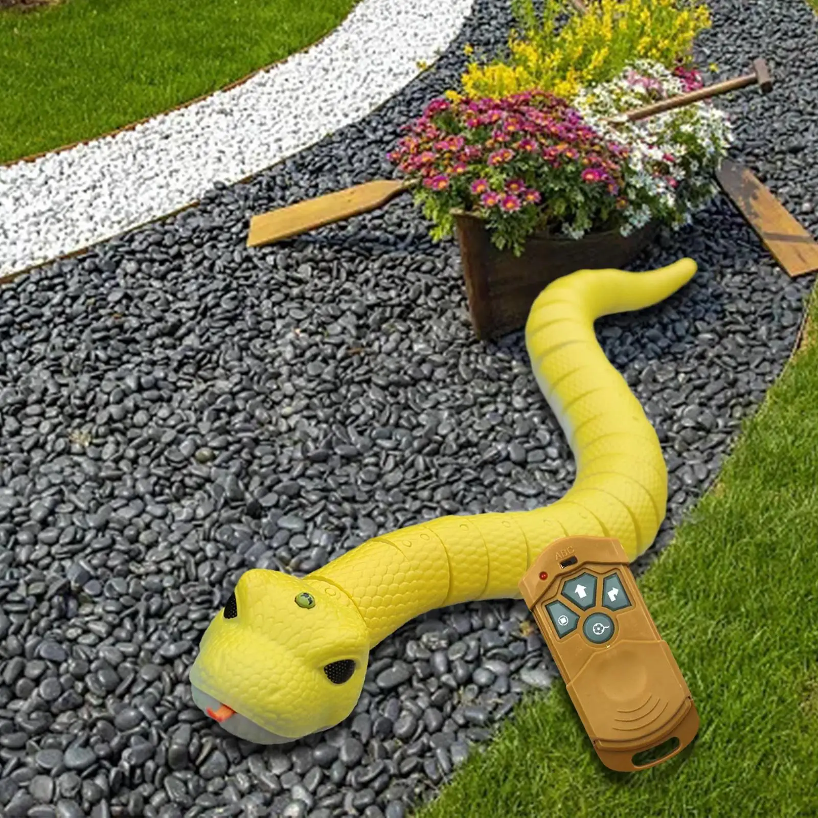 Remote Control Snake Toy Moves RC Realistic Snake Toy for April Fools` Day Practical Jokes Stage Props Tricks Birthday Gift