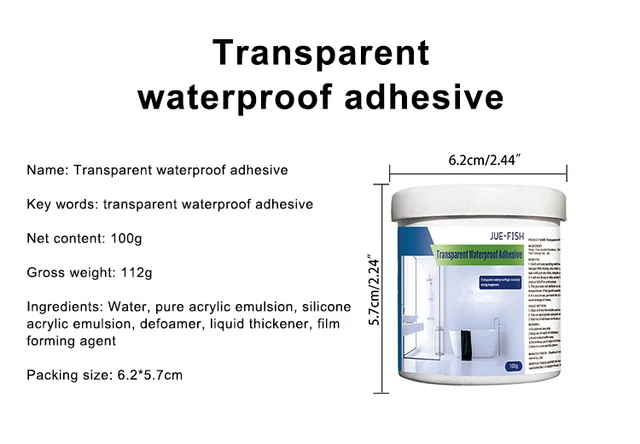 Jue Fish Transparent Waterproof Glue Bathroom Balcony Brick-free