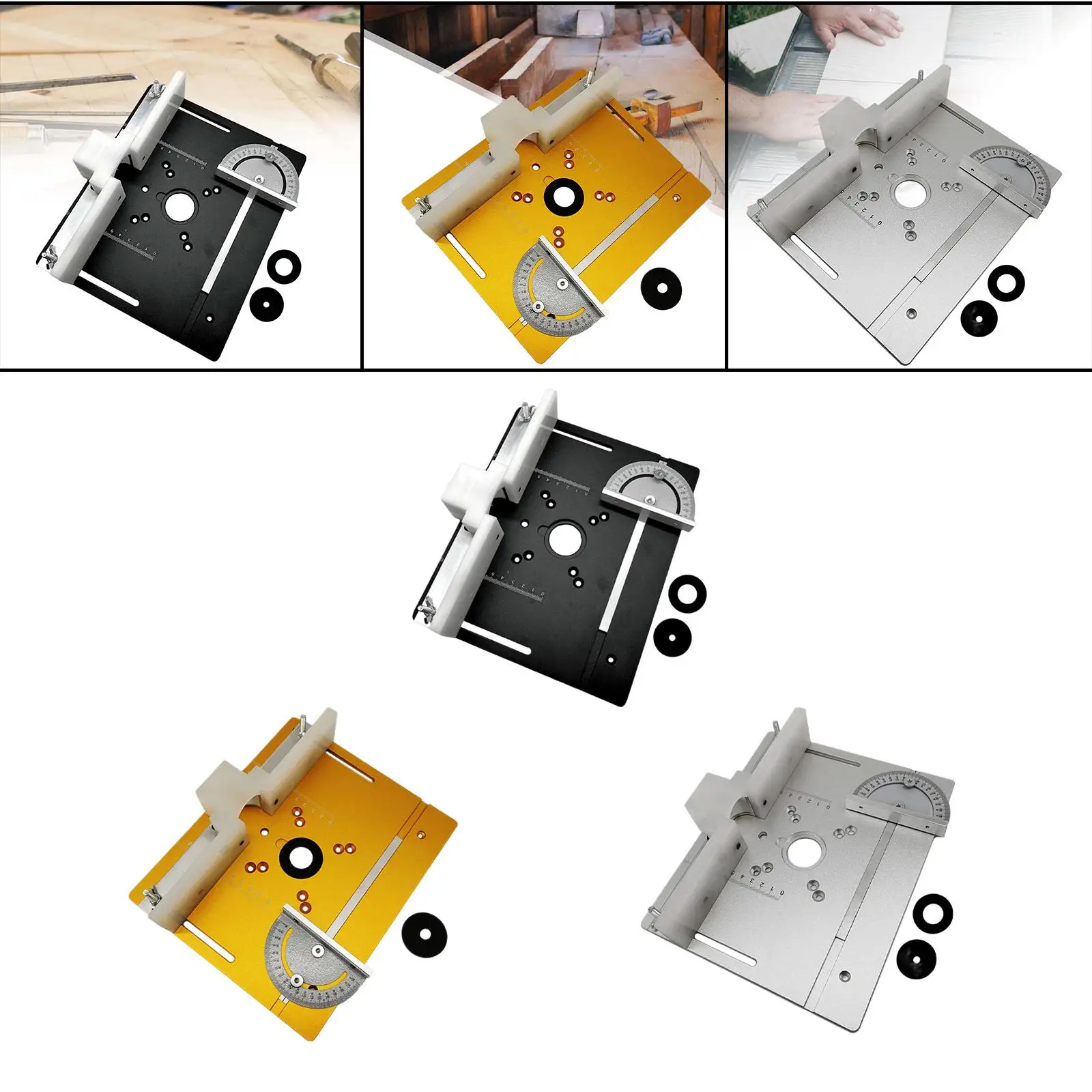 Aluminium Table Insert Tool Templates Table Sliding Brackets Woodworking Benches for Trimming Machine