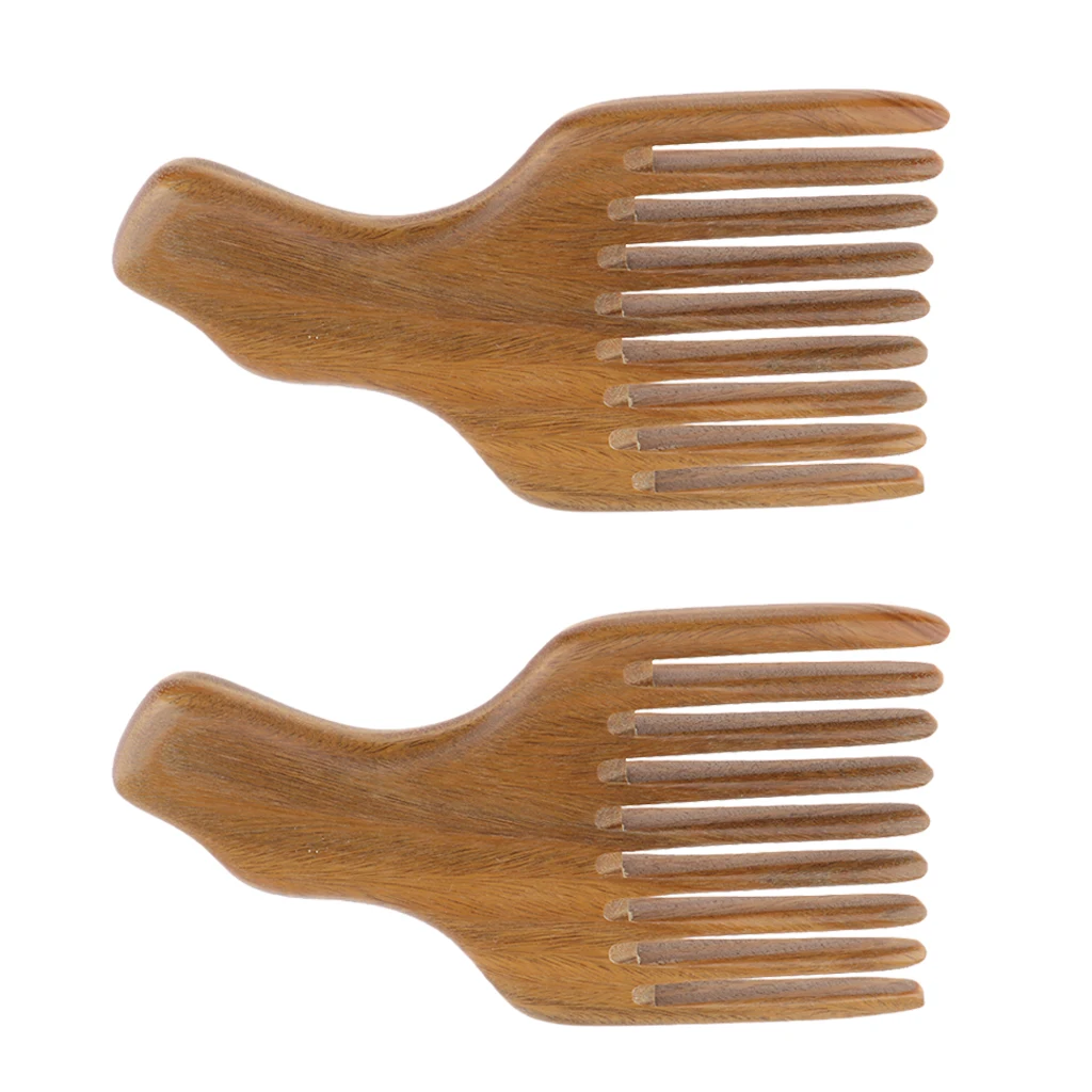 2 .7 inch Detangling Comb Wood Lift  Comb Braid Afro Hair Pocket Comb