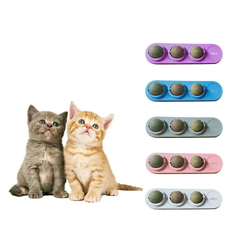 jolly egg dog toy Nutrition Cat Catnip Ball Dust Cover Round Safe Catnip Snack Lick Candy Vitamin Pudding Catnip Lollipop For Cat Kitten Ragdoll remote control dog toy