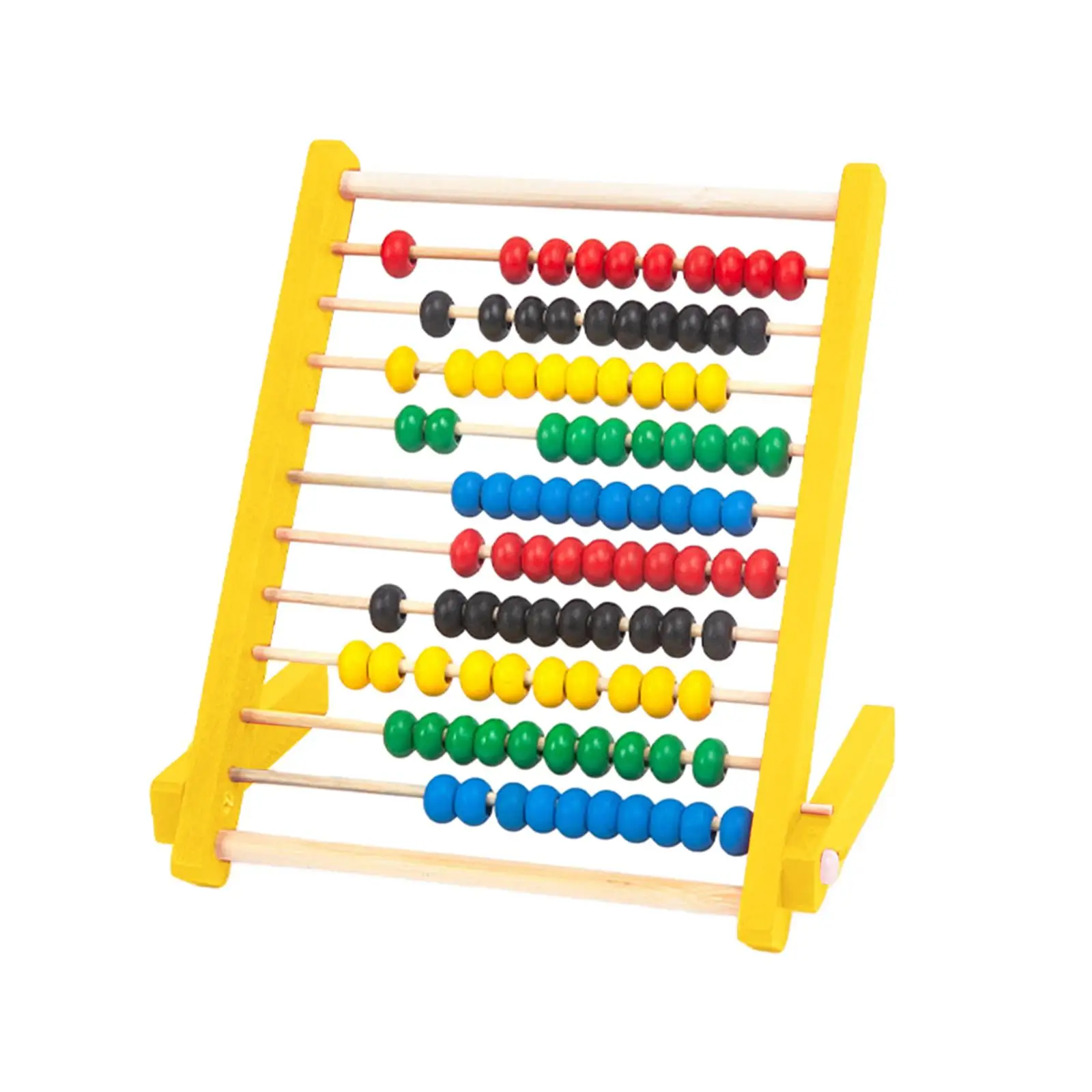 Addition and Subtraction Kids Boys Girls 10 Row Wooden Counting Frame Abacus