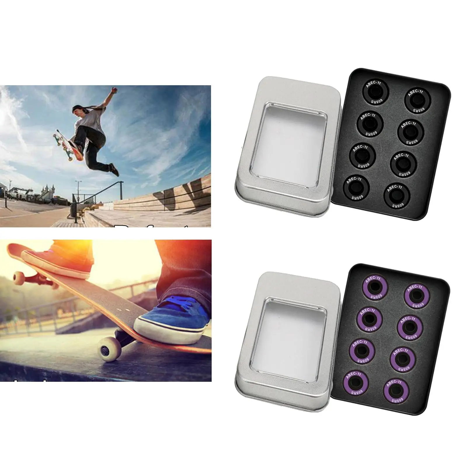 Premium Skateboard Bearings, Longboard Bearings, 08rs-Ball Skate Bearing ABEC 11 ? for Skateboard, Inline , Scooters
