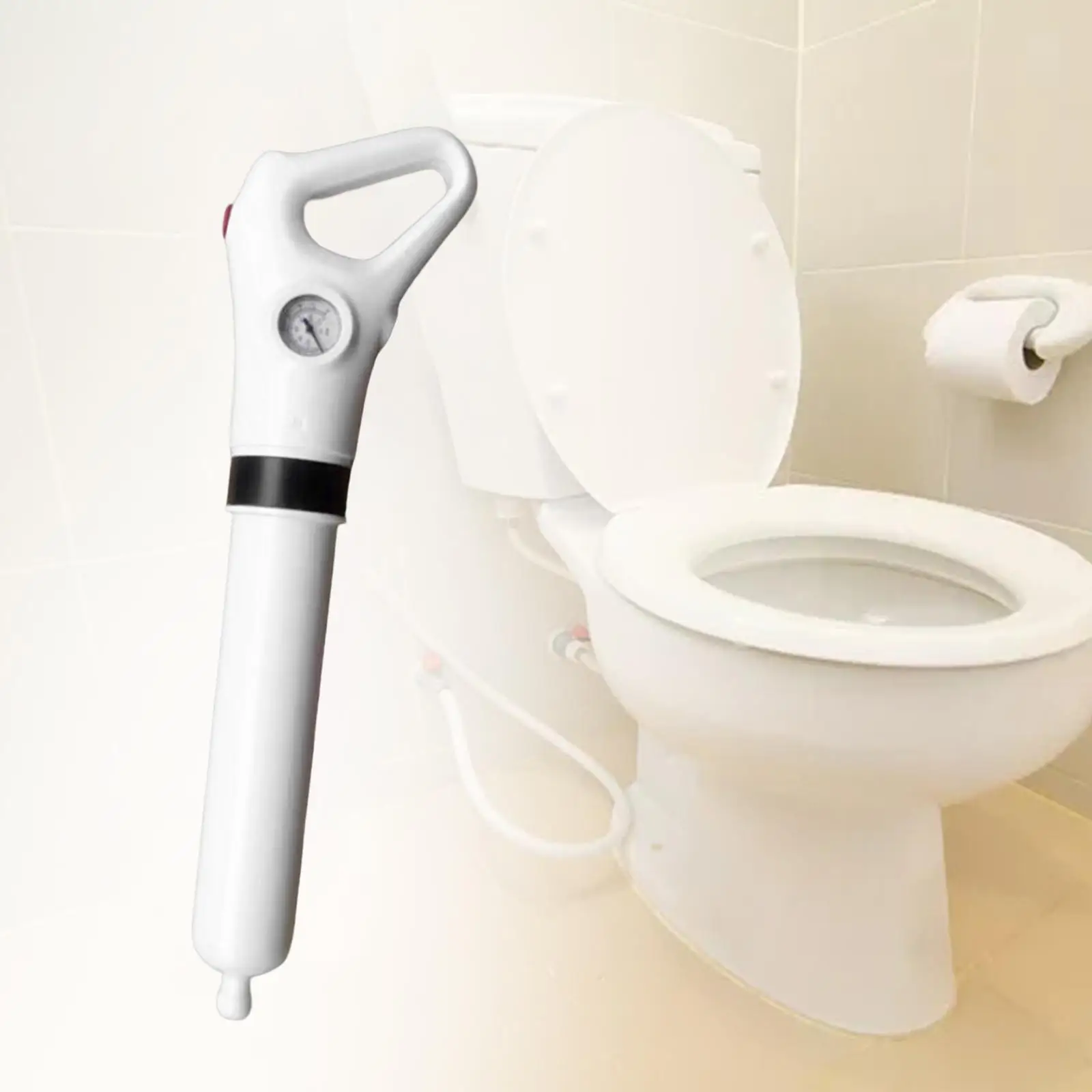 Toilet Plunger Set Toilet Unclogger Portable High Pressure Cleaning Tool Manual