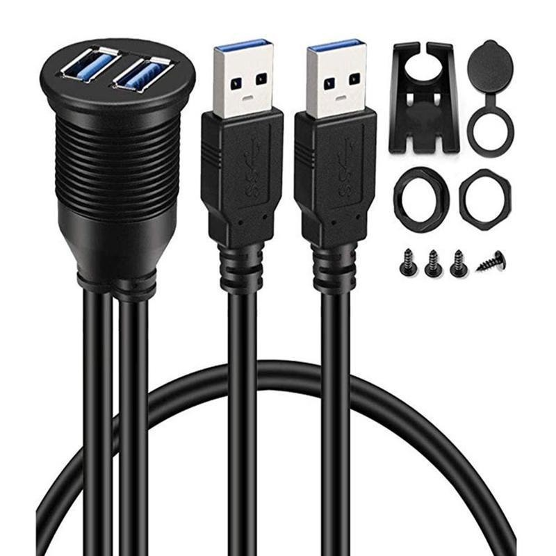 Dual USB 3.0 macho para fêmea cabo