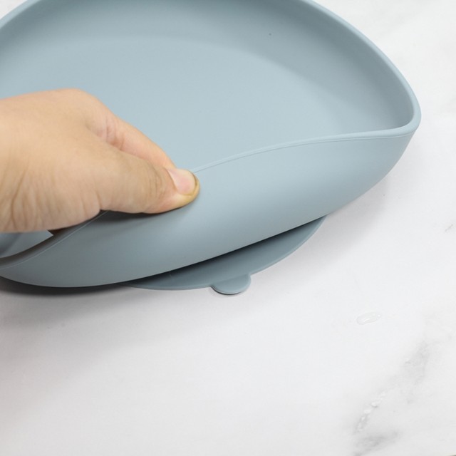 Silicone Suction Plate for Baby & Toddler - Gray