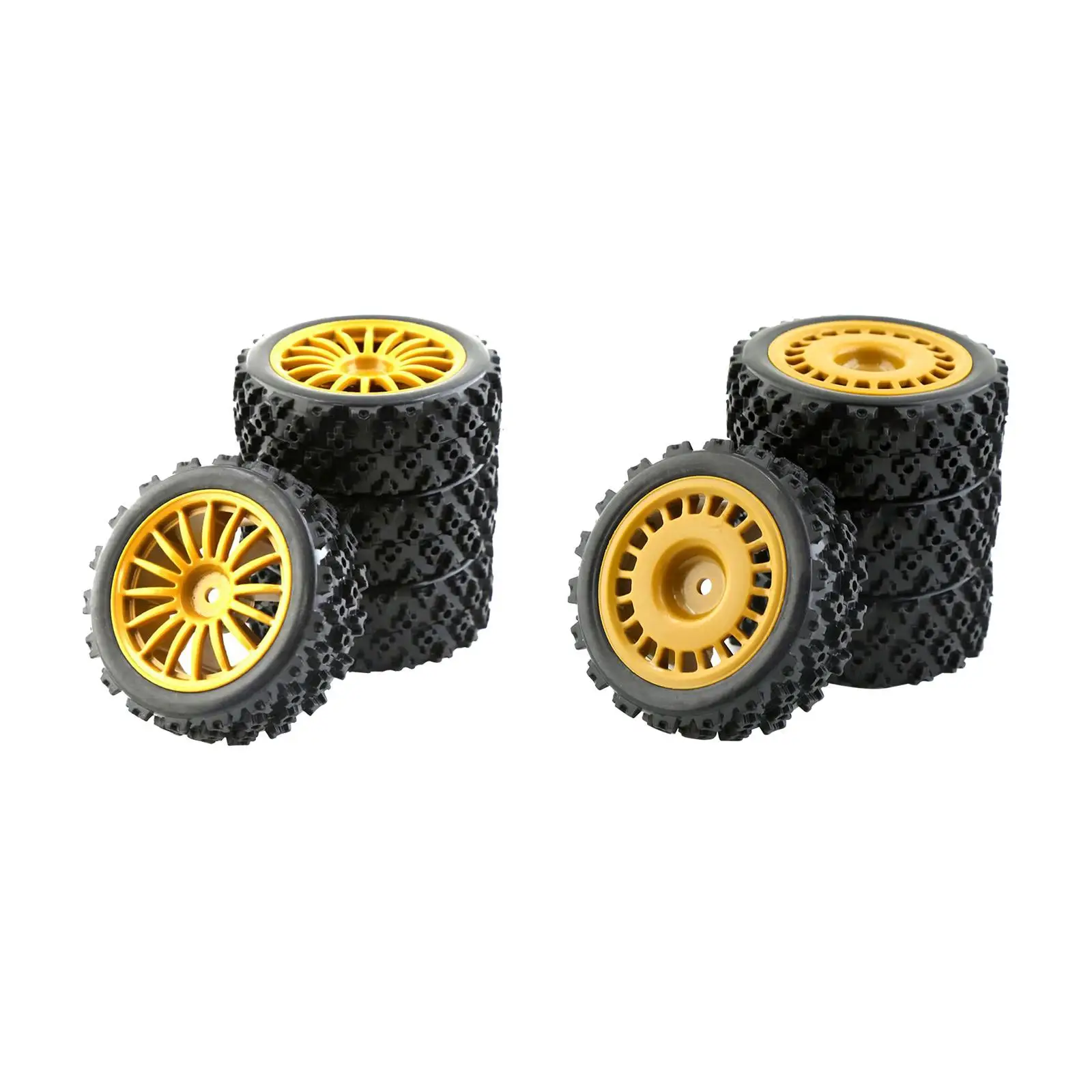 RC Car Rally Tyres 12mm Hub Replacement for 1:10 1/16 1/12 Scale RC Touring car Parts