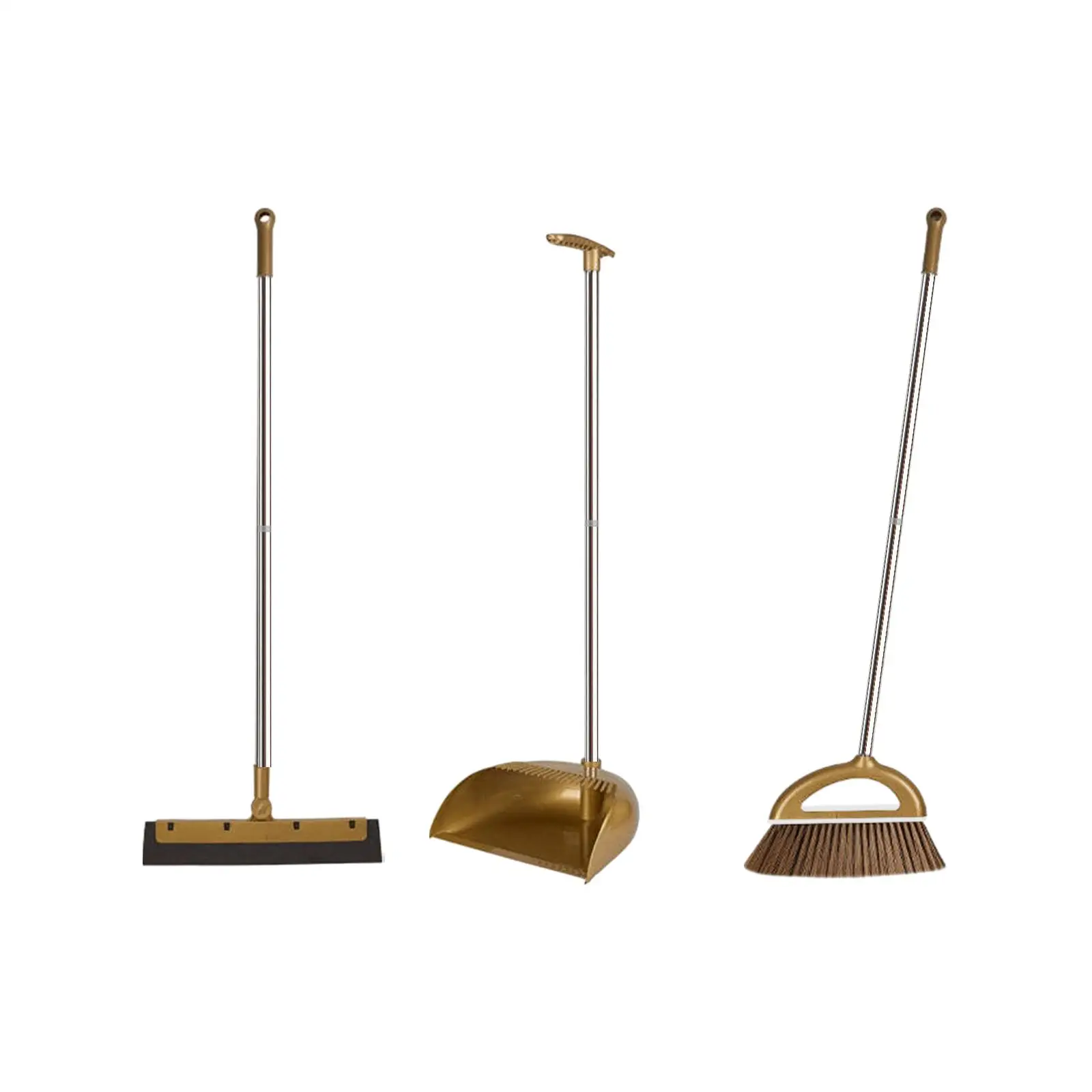 3x Dustpan Broom Set Combo Set Floor Wiper Multifunction Household Cleaning Long