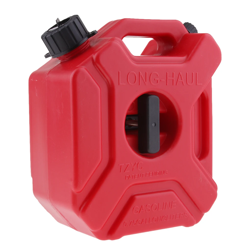 3L  Red Plastic Motorcycle Gasoline Oil Container Oil Fuel Tank