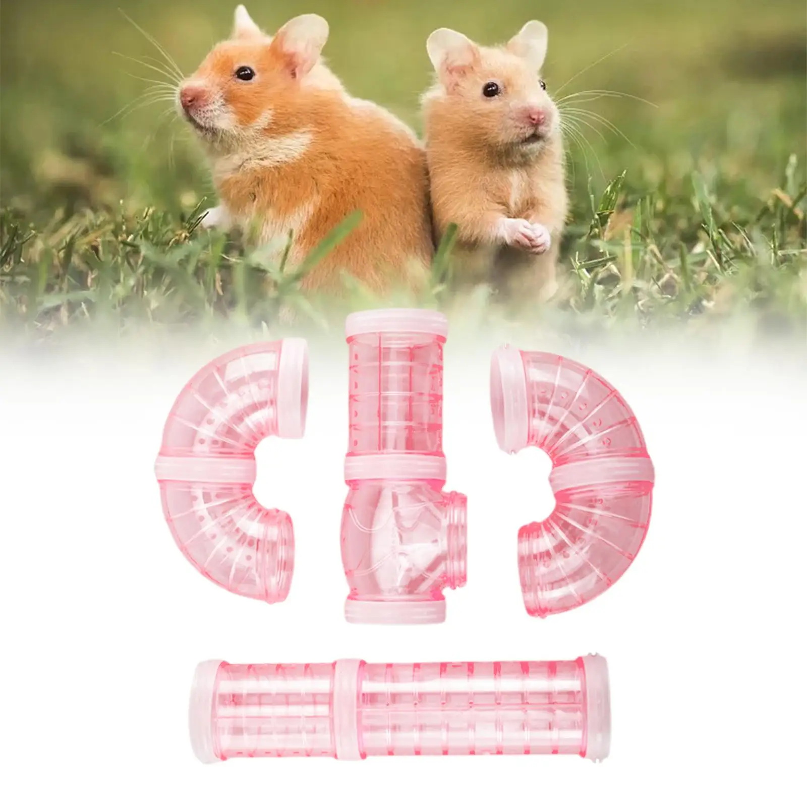 Hamster Tube Set 8Pcs Curved Pipe Pet Cage Tunnel Hamster Exercise Toys for Hamster Small Animals Small Pet Toy Cage Accessories