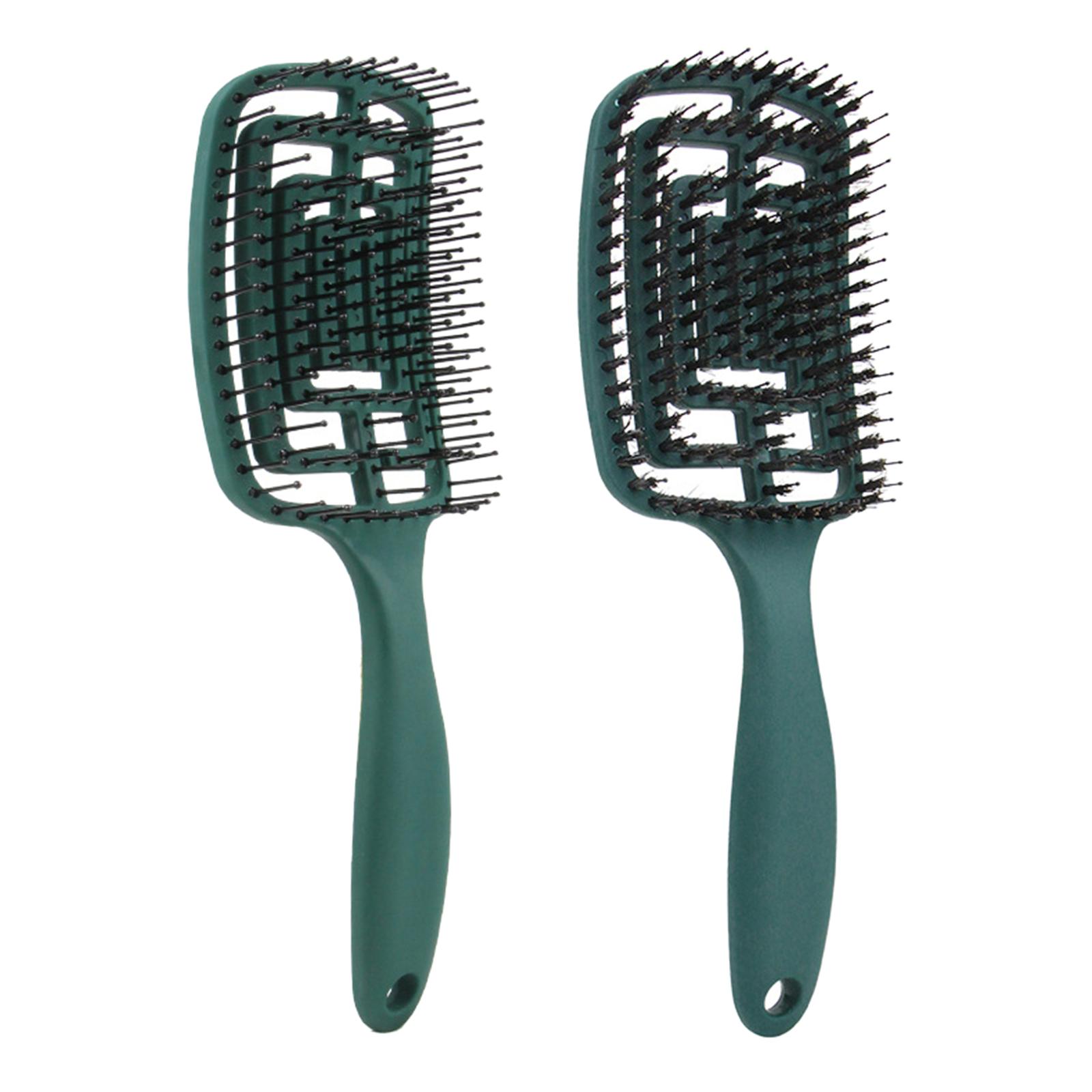 Square Detangling Curved Vented Hair Brush for Men and Women Long 