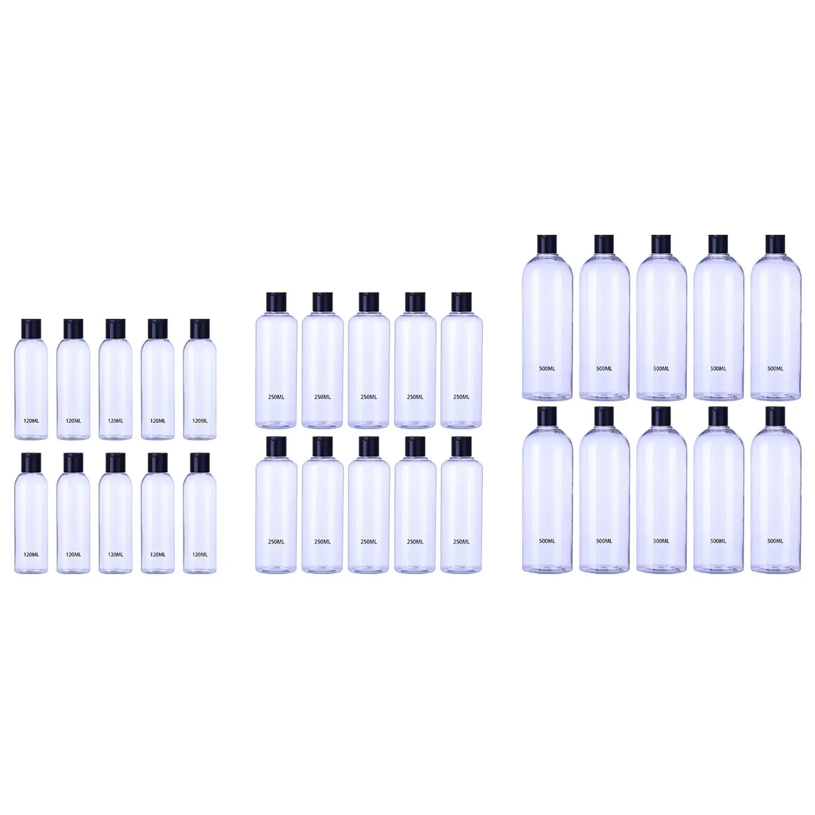 10x Empty Bottles Leakproof Refillable Stylish Durable Shower Bottle Jar Shampoo Bottle for Hotel Body Wash Shampoo Liquids