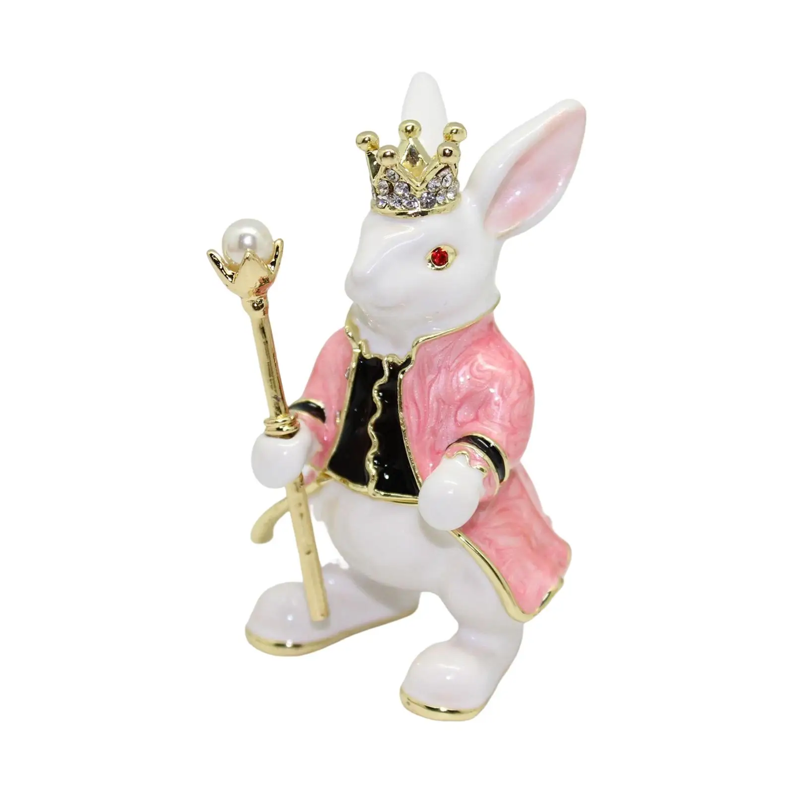 European Style Bunny Statue Jewelry Box Rabbit Shaped Box Desktop Decoration