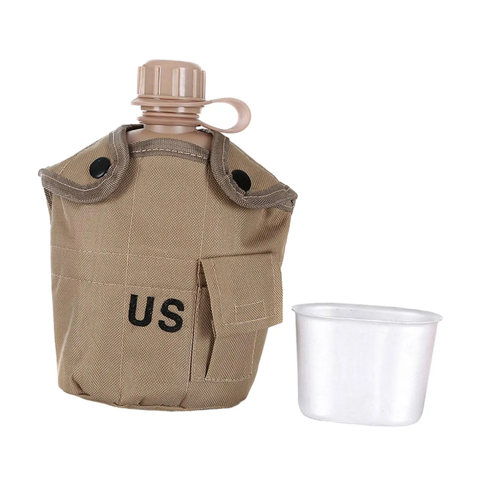 Portable Water Drinkware Kettle Bag with Bottle Pouch Outdoor Bottle for Hiking Climbing Fishing Traveling Outdoor Activities