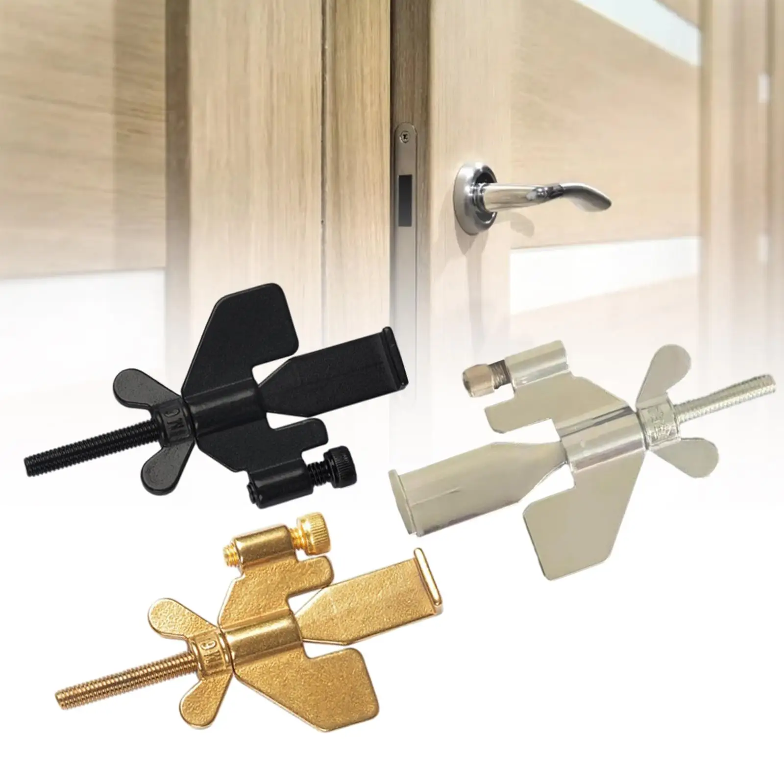 Anti Thefts Door Stopper Portable Travel Door Lock Safety Buckle Additional Devices for Home Travelers School Hotel College Dorm