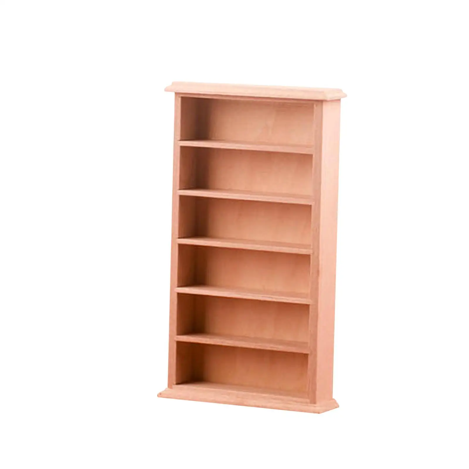 1:12 Wooden Display Shelf Life Scene Accessories Toys,Kitchen Bedroom Home Furniture,Simulation Dollhouse Bookcase Decoration