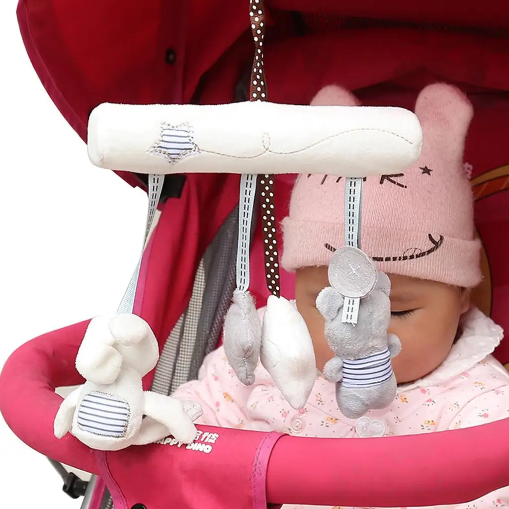 Durable Detachable Plush Stuffed Rattle Hanging Toy Entertainment