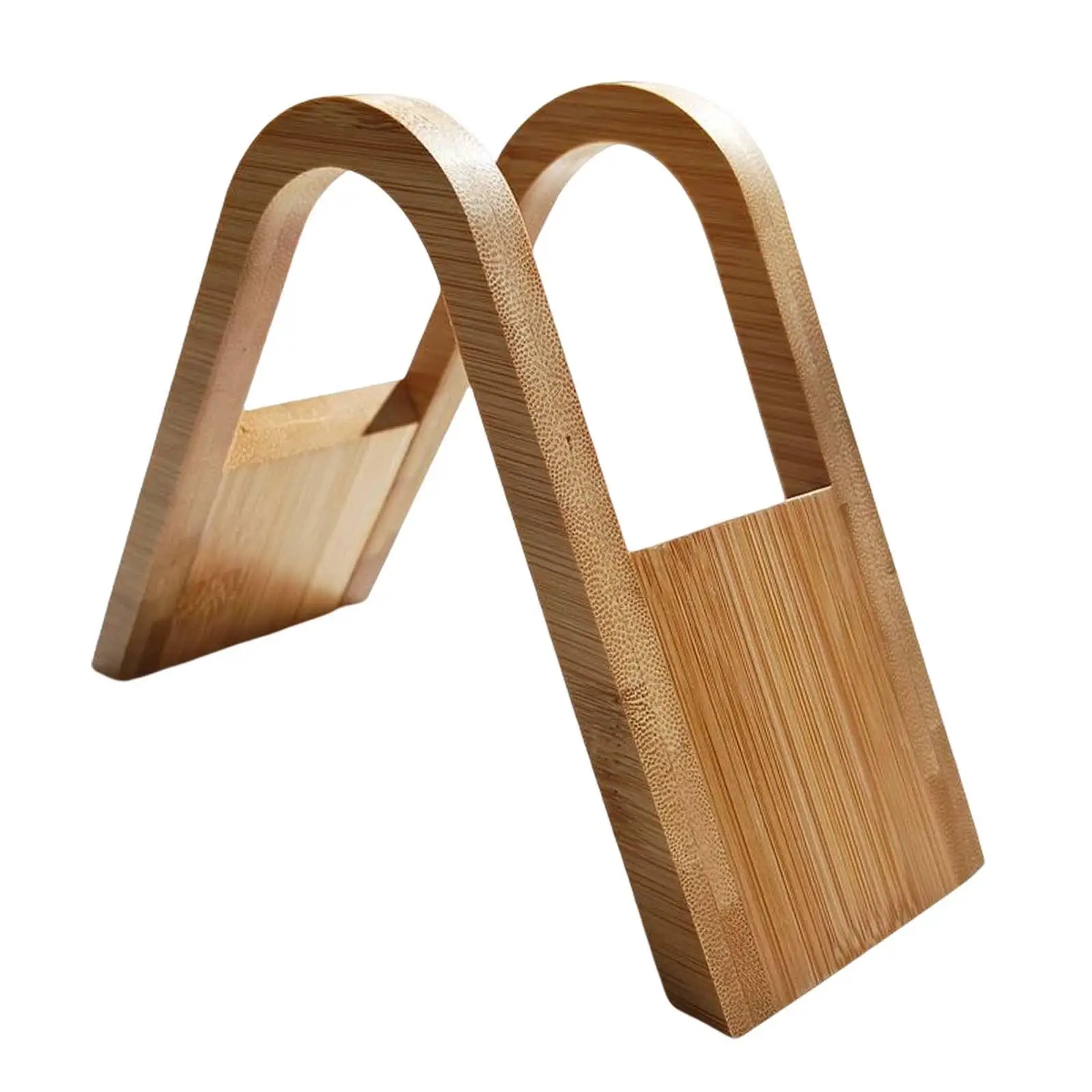 Fan Shaped Coffee Paper Storage Rack Standing Design Bamboo for Kitchen Home