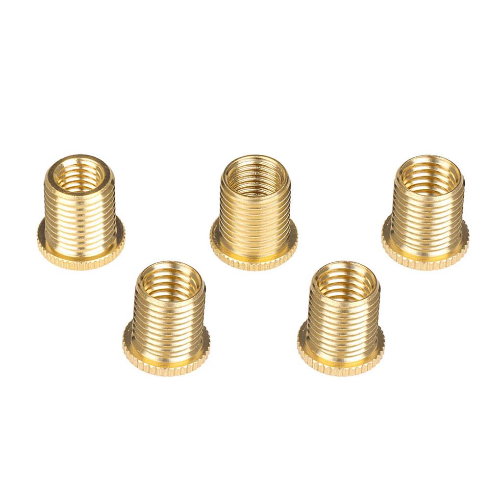 Pack Of 5 Alloy Gear  Knob Thread Adapters Nuts Inserts Set  1.5